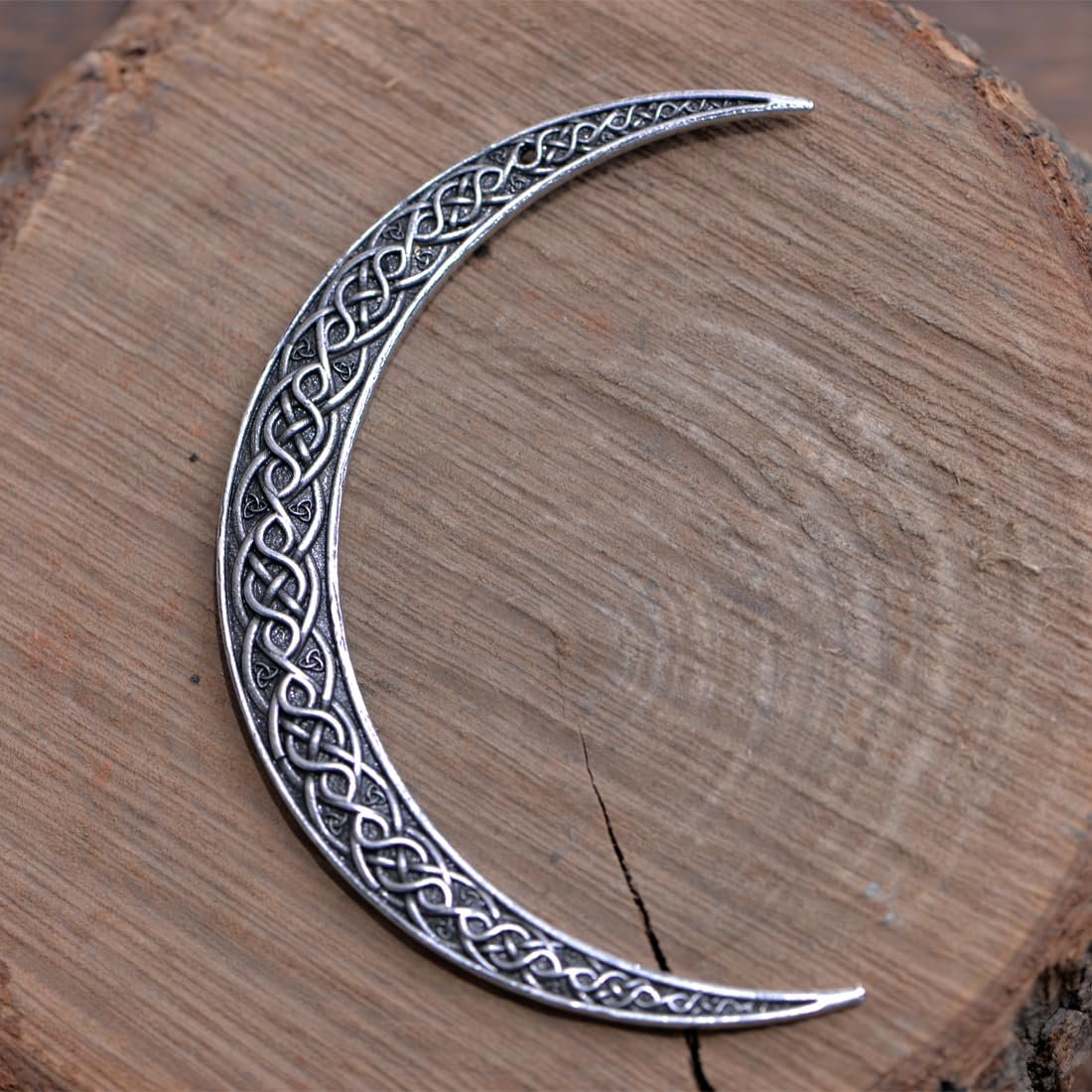 LANGHONG 2PCS Viking Moon Crescent Hairpins – Gothic Metal Hair Sticks for Women, Retro Updo Pins for Cosplay & Renaissance Festival - görsel 16