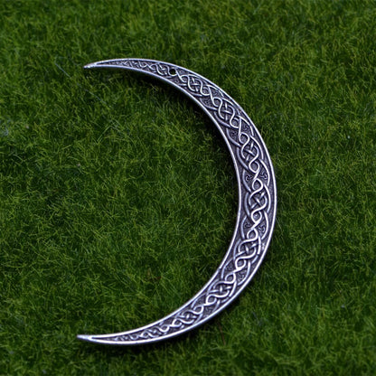 LANGHONG 2PCS Viking Moon Crescent Hairpins – Gothic Metal Hair Sticks for Women, Retro Updo Pins for Cosplay & Renaissance Festival