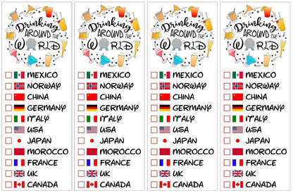Drinking Around The World - Pack Of 4 Temporary Tattoo | Luvlewen