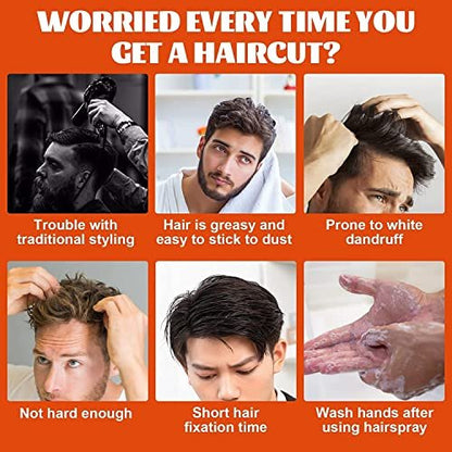 Grospe Hair Styling Gel - 2-in-1 Wax Gel with Comb, Men's Grooming Gel, Moisturizing Long Lasting Fast Build, 100 ml, Includes 4 Hair Styling Combs Avelisse
