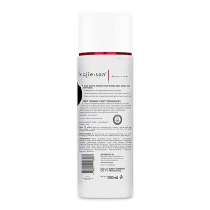 Kojie San Dual Action Cleanser and Toner - Deep Cleansing, Gentle Exfoliating, Reduces Excess Oil (100ml)