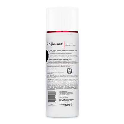 Kojie San Dual Action Cleanser and Toner - Deep Cleansing, Gentle Exfoliating, Reduces Excess Oil (100ml)
