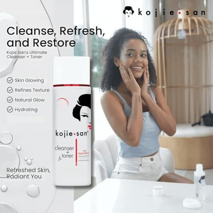 Kojie San Dual Action Cleanser and Toner - Deep Cleansing, Gentle Exfoliating, Reduces Excess Oil (100ml)