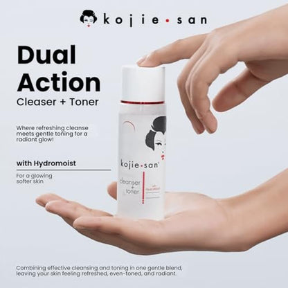 Kojie San Dual Action Cleanser and Toner - Deep Cleansing, Gentle Exfoliating, Reduces Excess Oil (100ml)