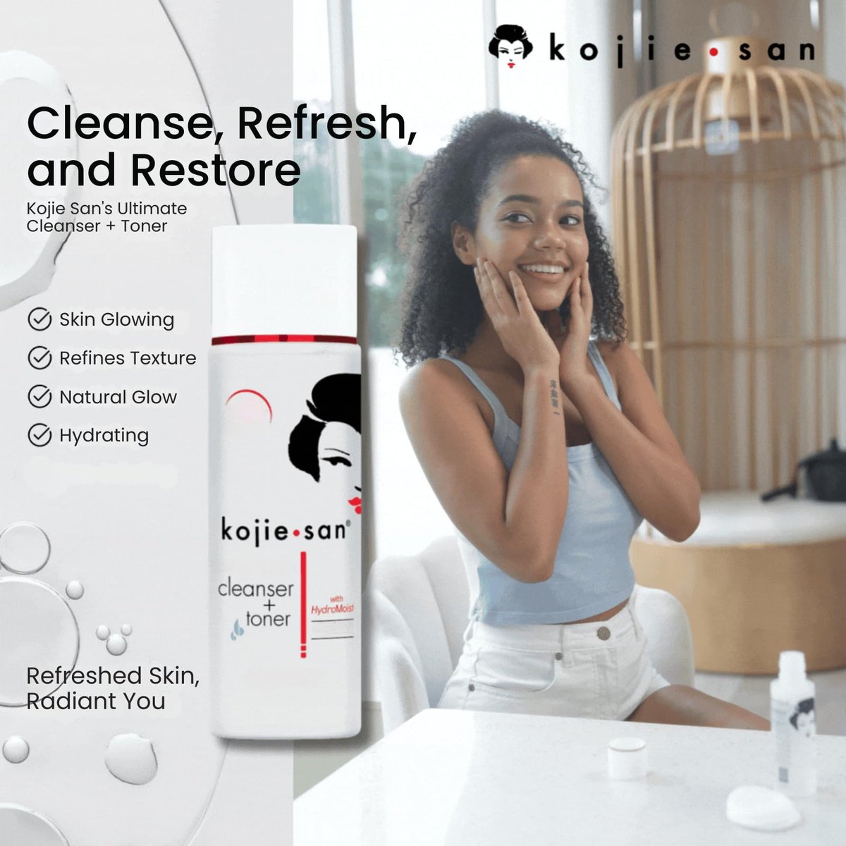 Kojie San Dual Action Cleanser and Toner - Deep Cleansing, Gentle Exfoliating, Reduces Excess Oil (100ml) - görsel 11