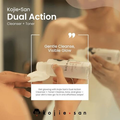 Kojie San Dual Action Cleanser and Toner - Deep Cleansing, Gentle Exfoliating, Reduces Excess Oil (100ml)
