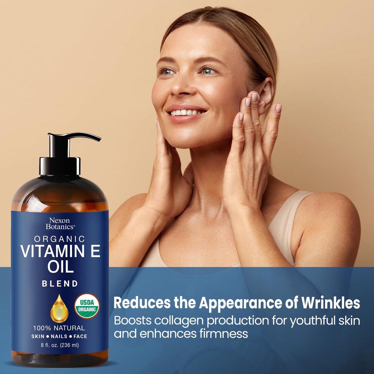 Organic Vitamin E Oil Blend 8 fl oz – Pure Natural Oils for Skin, Scars & Face – Nexon Botanics - görsel 13