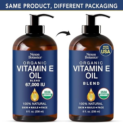 Organic Vitamin E Oil Blend 8 fl oz – Pure Natural Oils for Skin, Scars & Face – Nexon Botanics - görsel 8