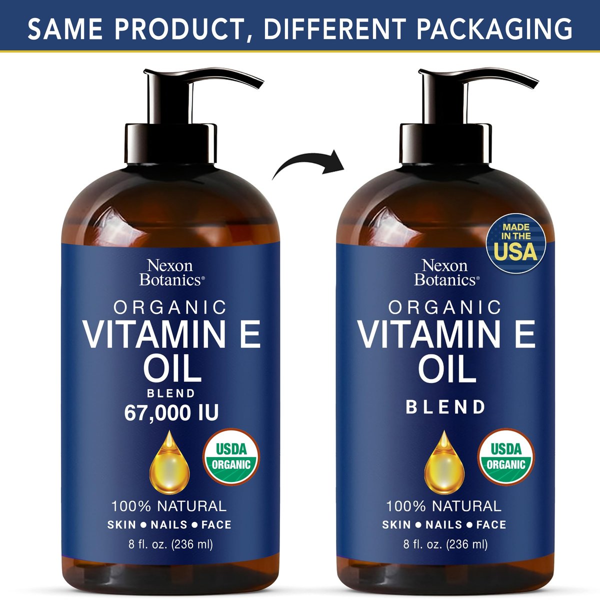 Organic Vitamin E Oil Blend 8 fl oz – Pure Natural Oils for Skin, Scars & Face – Nexon Botanics - görsel 7
