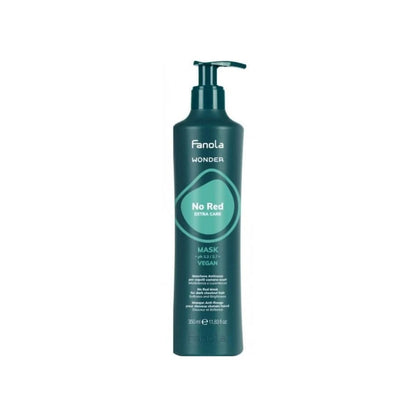 Fanola Wonder No Red Toning Hair Mask - Green Toner for Brunettes, Removes Red Tones, Vegan Hydrating Treatment for Color Treated Hair, Neutralizing & Detangling, 12.3 oz Avelisse