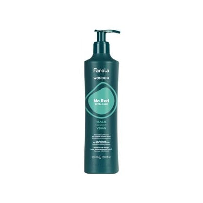 Fanola Wonder No Red Toning Hair Mask - Green Toner for Brunettes, Removes Red Tones, Vegan Hydrating Treatment for Color Treated Hair, Neutralizing & Detangling, 12.3 oz Avelisse