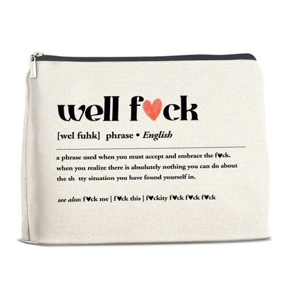 YeleY Funny Makeup Bag for Women - Cosmetic Pouch with Zipper, Perfect Gift for Friends, Daughter, Sister, Coworkers