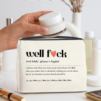 YeleY Funny Makeup Bag for Women - Cosmetic Pouch with Zipper, Perfect Gift for Friends, Daughter, Sister, Coworkers