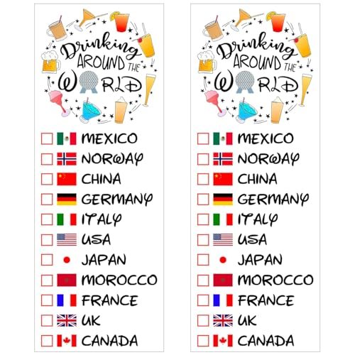 Drinking Around The World - Pack Of 2 Temporary Tattoos | Multicolor Fun Design - görsel 2