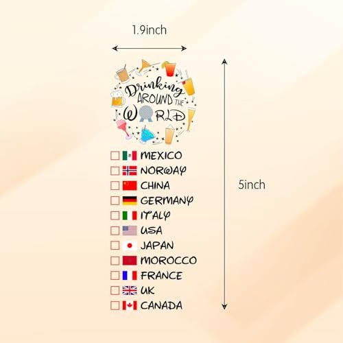 Drinking Around The World - Pack Of 2 Temporary Tattoos | Multicolor Fun Design - görsel 6
