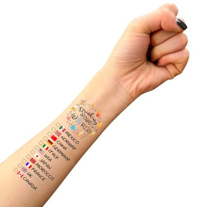 Drinking Around The World - Pack Of 4 Temporary Tattoo | Luvlewen
