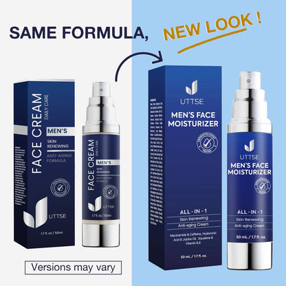 6-in-1 Face Cream for Men: Anti Aging & Wrinkle Cream with Collagen, Hyaluronic Acid, Vitamins E & B, Shea Butter - Dark Spots Remover & Eye Bags Treatment - 1.7 oz