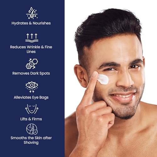 6-in-1 Face Cream for Men: Anti Aging & Wrinkle Cream with Collagen, Hyaluronic Acid, Vitamins E & B, Shea Butter - Dark Spots Remover & Eye Bags Treatment - 1.7 oz - görsel 8