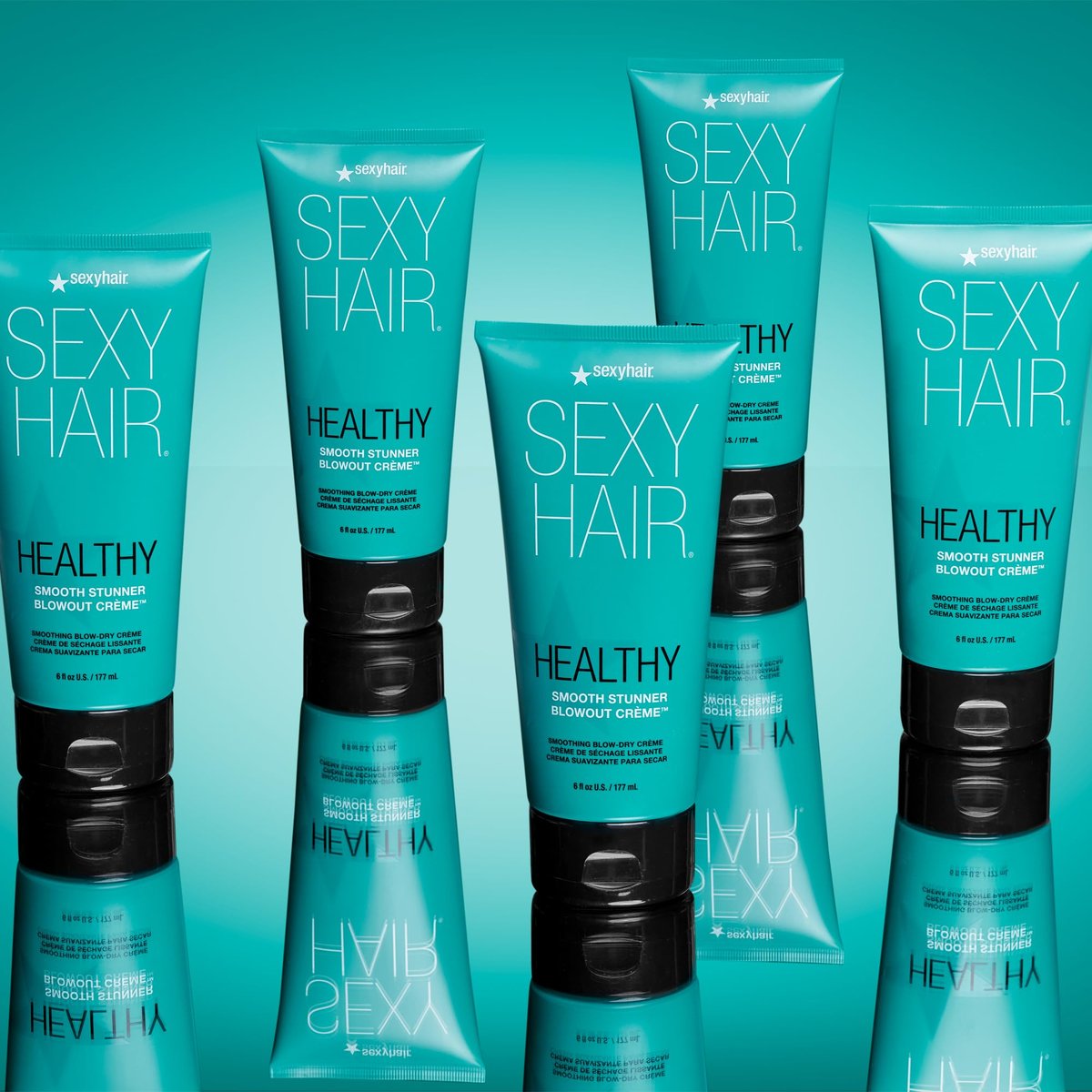 SexyHair Healthy Smooth Stunner Blowout Crème - 6 oz | Nourishes Dry Hair, Adds Moisture, Seals Cuticle Avelisse