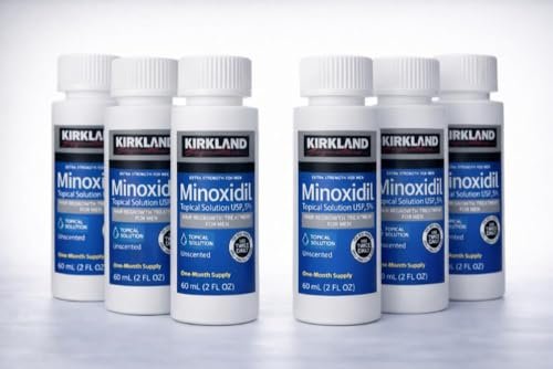Kirkland Signature Hair Regrowth Treatment Extra Strength for Men, 5% Minoxidil Topical Solution, 2 fl oz, 6-Pack Avelisse