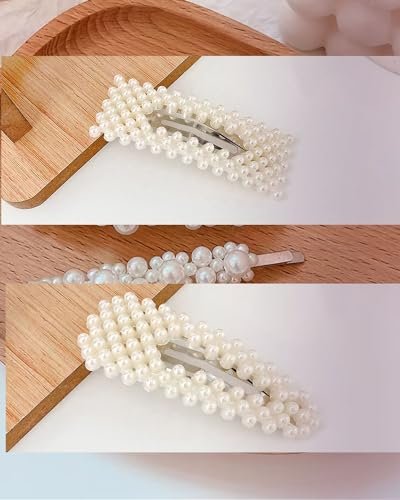 JELIEE 8-Piece Pearl Hair Clips - Large Pins & Barrettes for Women, Sweet Fashion Hair Accessories - görsel 14