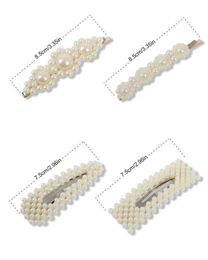 JELIEE 8-Piece Pearl Hair Clips - Large Pins & Barrettes for Women, Sweet Fashion Hair Accessories