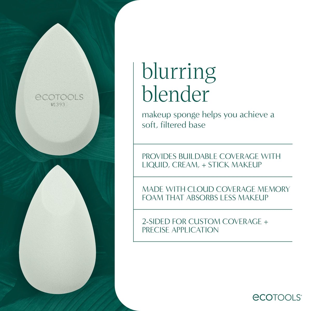 EcoTools Blend + Blur Makeup Brush and Sponge Duo - Eco-Friendly Foundation Brush & Latex-Free Blender for Liquid & Cream Makeup, Vegan & Cruelty Free, 2 Piece Set Avelisse