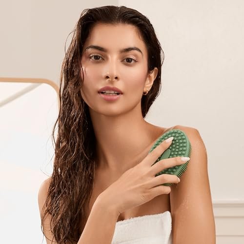 EcoTools Silicone Body Scrubber – Gentle 2-in-1 Exfoliator & Massager, Eco-Friendly, Vegan & Cruelty-Free, Green Avelisse