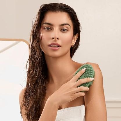 EcoTools Silicone Body Scrubber – Gentle 2-in-1 Exfoliator & Massager, Eco-Friendly, Vegan & Cruelty-Free, Green Avelisse