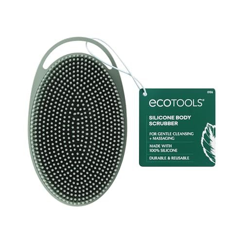 EcoTools Silicone Body Scrubber – Gentle 2-in-1 Exfoliator & Massager, Eco-Friendly, Vegan & Cruelty-Free, Green Avelisse