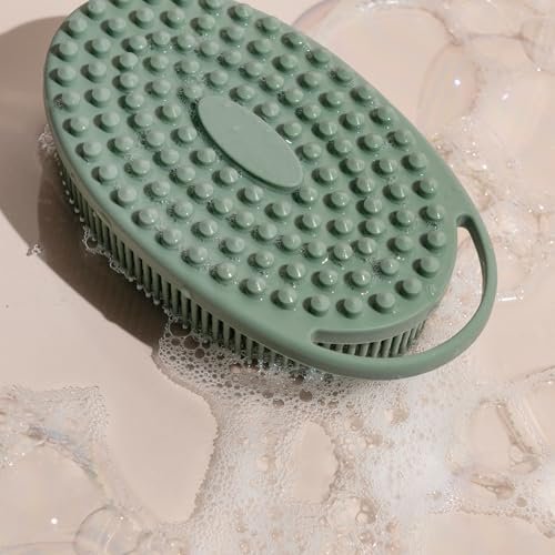 EcoTools Silicone Body Scrubber – Gentle 2-in-1 Exfoliator & Massager, Eco-Friendly, Vegan & Cruelty-Free, Green Avelisse