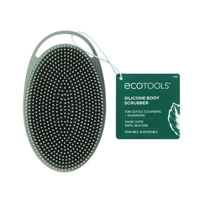 EcoTools Silicone Body Scrubber – Gentle 2-in-1 Exfoliator & Massager, Eco-Friendly, Vegan & Cruelty-Free, Green Avelisse