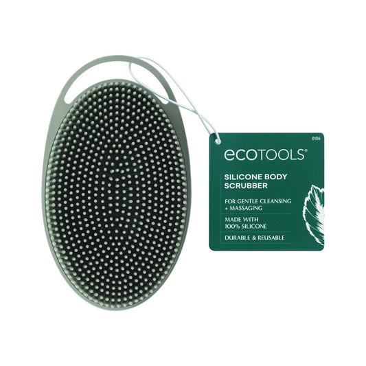 EcoTools Silicone Body Scrubber – Gentle 2-in-1 Exfoliator & Massager, Eco-Friendly, Vegan & Cruelty-Free, Green Avelisse