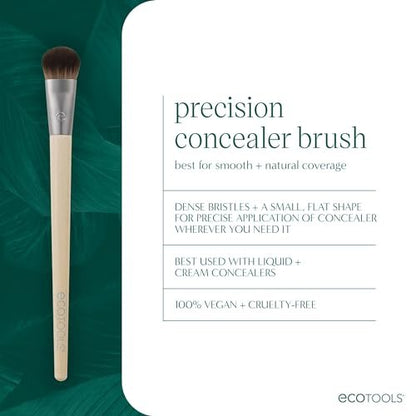EcoTools Precision Concealer Brush - Vegan & Cruelty-Free Makeup Brush for Under Eyes & Imperfections