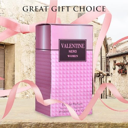 URBAN COLLECTION Valentine for Women Eau De Parfum - Amber Floral Jasmine, Bourbon Vanilla & Woods Oriental-Floral Fragrance with a Modern Twist, 3.4 oz (100ml) Avelisse