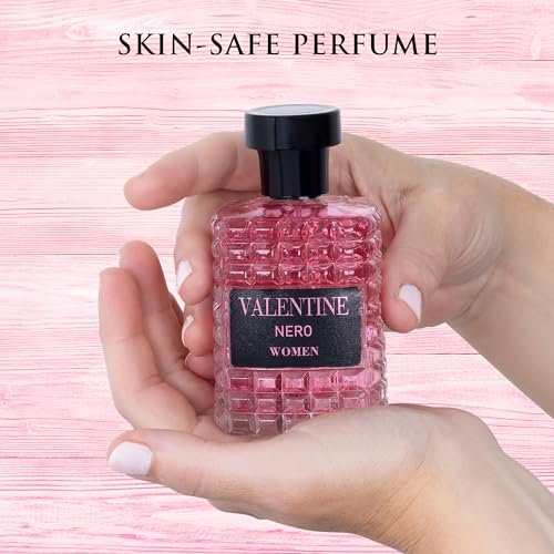 URBAN COLLECTION Valentine for Women Eau De Parfum - Amber Floral Jasmine, Bourbon Vanilla & Woods Oriental-Floral Fragrance with a Modern Twist, 3.4 oz (100ml) Avelisse