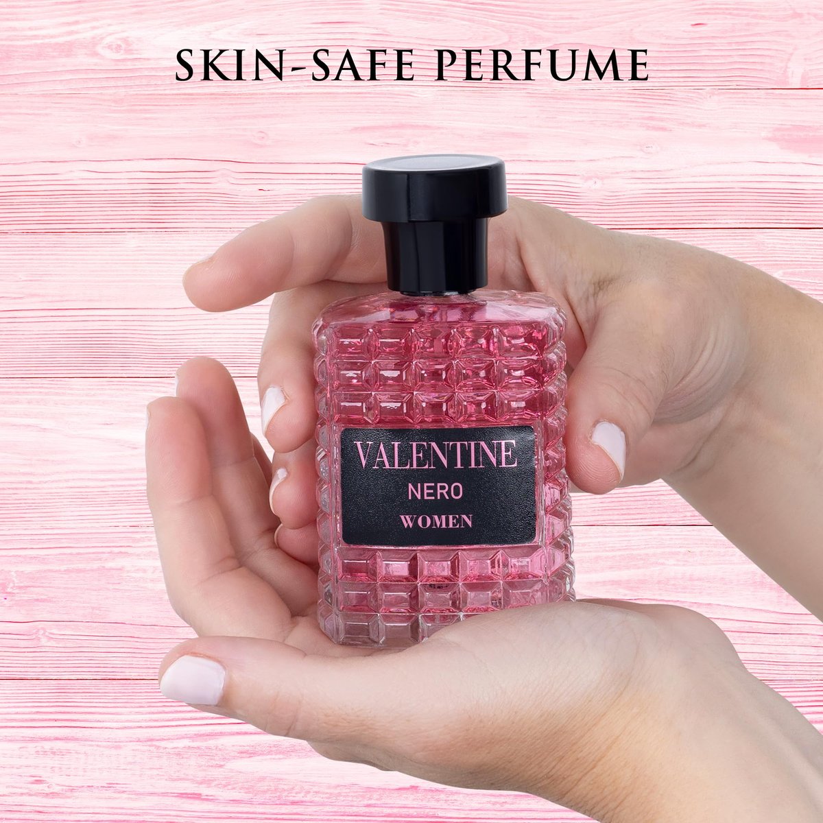 URBAN COLLECTION Valentine for Women Eau De Parfum - Amber Floral Jasmine, Bourbon Vanilla & Woods Oriental-Floral Fragrance with a Modern Twist, 3.4 oz (100ml) Avelisse
