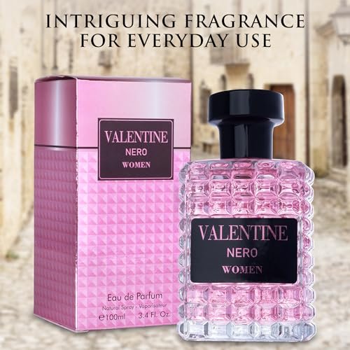 URBAN COLLECTION Valentine for Women Eau De Parfum - Amber Floral Jasmine, Bourbon Vanilla & Woods Oriental-Floral Fragrance with a Modern Twist, 3.4 oz (100ml) Avelisse