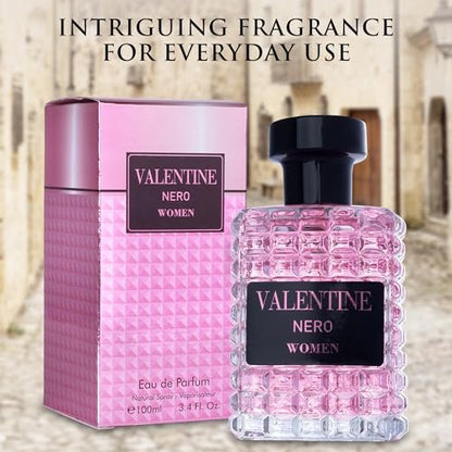 URBAN COLLECTION Valentine for Women Eau De Parfum - Amber Floral Jasmine, Bourbon Vanilla & Woods Oriental-Floral Fragrance with a Modern Twist, 3.4 oz (100ml) Avelisse
