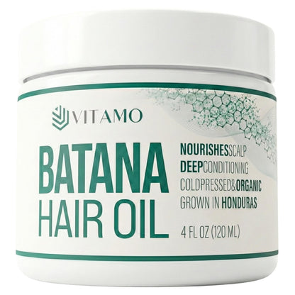 Vitamo 100% Organic Batana Natural Hair Growth Oil – Pure Elaeis Oleifera, Cold Pressed, Dr. Sebi Inspired Scalp & Hair Shine Treatment for Men and Women (4 Fl Oz) Avelisse