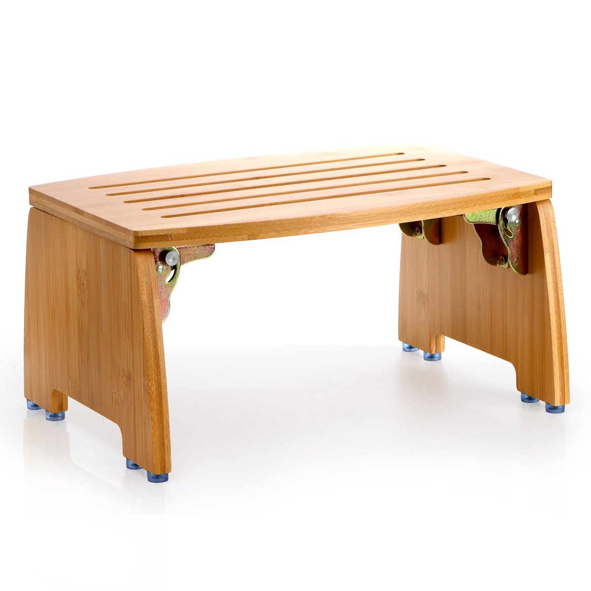 Lyellfe Bamboo Folding Step Stool – Non-Slip Foot Rest Chair, Foldable One Step Stool for Home, Supports Up to 300 lbs, Fully Assembled Avelisse