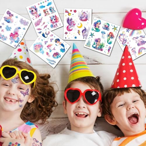 12 Sheets Glitter Temporary Tattoos for Girls - CHARLENT Birthday Party Favors & Goodie Bag Fillers - görsel 12