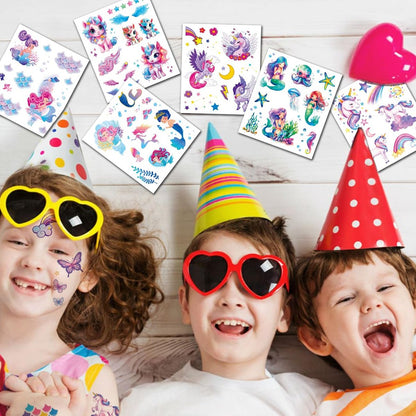12 Sheets Glitter Temporary Tattoos for Girls - CHARLENT Birthday Party Favors & Goodie Bag Fillers