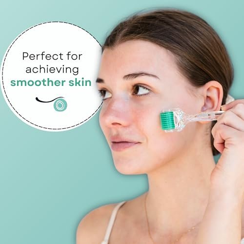 FolliRoll Derma Roller for Hair and Skin – 192 Titanium Microneedles, 0.30mm, Sea Green, with Storage Case - görsel 8