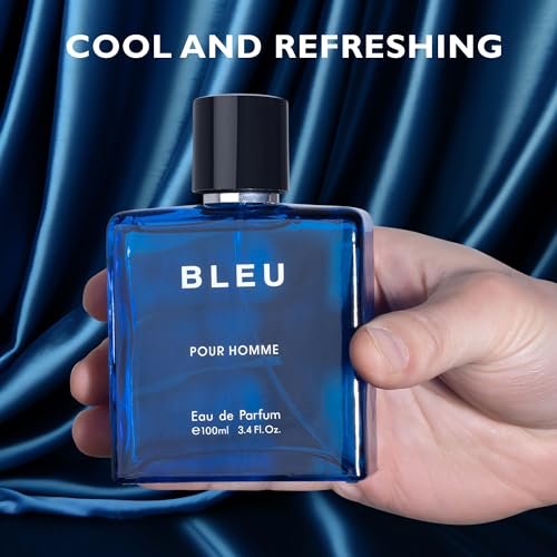 Urban Collection Bleu for Men Eau De Parfum 3.4 Fl Oz - Citrus, Spice & Woody Fragrance Avelisse