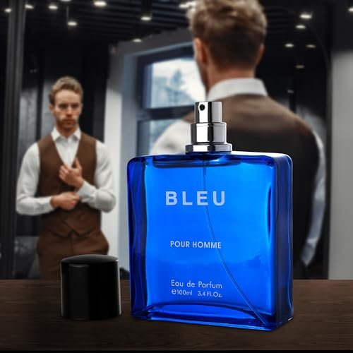 Urban Collection Bleu for Men Eau De Parfum 3.4 Fl Oz - Citrus, Spice & Woody Fragrance Avelisse