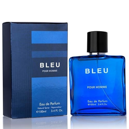 Urban Collection Bleu for Men Eau De Parfum 3.4 Fl Oz - Citrus, Spice & Woody Fragrance Avelisse