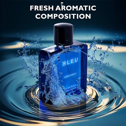 Urban Collection Bleu for Men Eau De Parfum 3.4 Fl Oz - Citrus, Spice & Woody Fragrance Avelisse