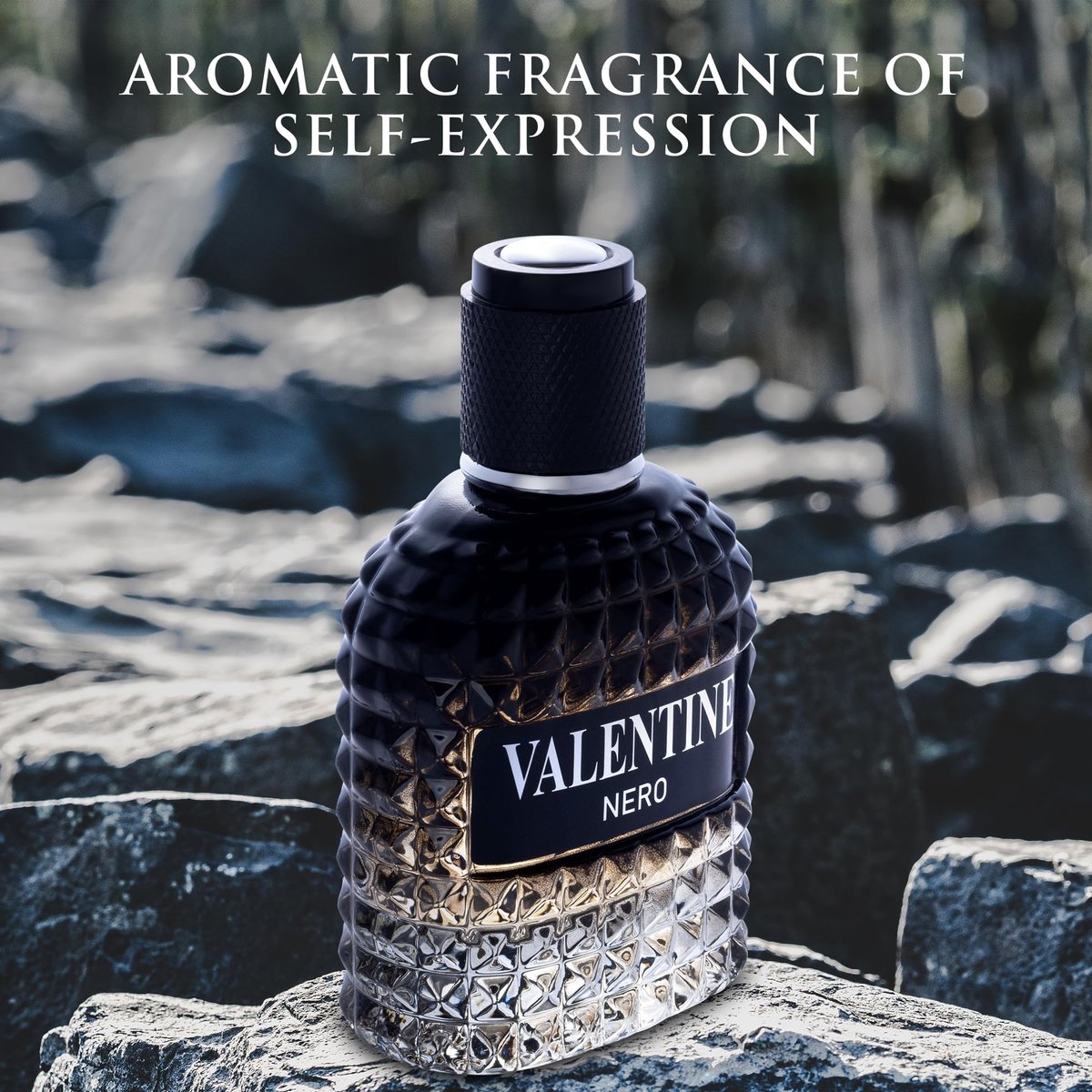Urban Collection Valentine Nero for Men - Woody Aromatic Eau de Parfum, Masculine Scent with Floral & Mineral Notes, 3.4 Fl Oz - görsel 5