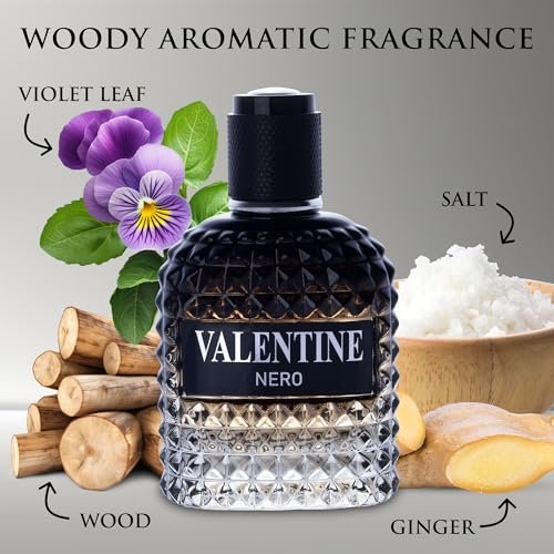 Urban Collection Valentine Nero for Men - Woody Aromatic Eau de Parfum, Masculine Scent with Floral & Mineral Notes, 3.4 Fl Oz - görsel 4